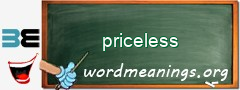WordMeaning blackboard for priceless